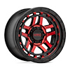 KM54078568918 KM540 RECON Wheel [Size: 17"x8.5"] Gloss Black Machined w/Red Tint Finish - image 1