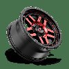 KM54078568918 KM540 RECON Wheel [Size: 17"x8.5"] Gloss Black Machined w/Red Tint Finish - image 2