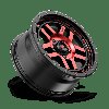 KM54079050912N KM540 RECON Wheel [Size: 17"x9"] Gloss Black Machined w/Red Tint Finish - image 2