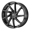 KM70522965330 KM705 BURST Wheel [Size: 22"x9"] Gloss Black Finish - image 1