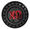 XD Wheels Center Cap For XD854 Reactor Black with Red Tinted Accent Wheels [Gloss Black] - image 1
