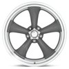 VN215 Series Classic Torq-Thrust II Wheel Size: 17" x 8", Bolt Pattern: 4.75" [Mag Gray w/ Machined Lip] - image 2