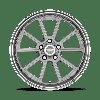Draft Wheel 20"x10" 5 x 127 mm Bolt Pattern 5.74 in. Backspacing [Vintage Silver with Diamond Lip] - image 3