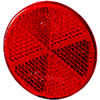 2014 Reflex Reflector 60mm Dia. Round Red Lens ECE Approved w/Adhesive - image 1
