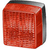 3315 Rear Fog Lamp Square Red Lens Black Housing Bulb Not Incl. ECE Approved - image 1