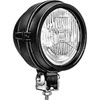 120mm Headlamp Round Clear Lens Black Housing High/Low Beam 12V 75/70W ECE Approved - image 1