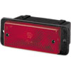 6609 Rear Fog Lamp Rectangle Red Lens w/Black Bezel ECE Approved - image 1