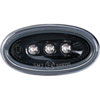 LED Side Marker Lamp Oval Clear Lens Black Reflector - image 1
