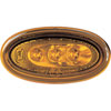 LED Side Marker Lamp Set Oval Amber Lens Amber Reflector 4pc. - image 1