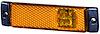 8645 LED Side Marker Lamp Rectangle Amber Lens w/Reflex Reflector 24V SAE Approved Each - image 1