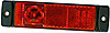 8645 LED Tail Lamp Rectangle Red Lens w/Reflex Reflector 12V - image 1