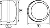 LIGHT DRL90MM LED SAE/ECE W POS RND RH - image 2