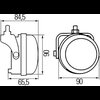 LIGHT KIT DRL 90MM LED 9-33V SAE - image 2