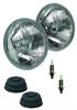 135mm Halogen Conversion Headlamp Kit Round Clear Lens w/High Beam Incl. 2 Lamps/H1 12V 55W Bulbs/Dust Covers ECE Approved - image 1