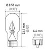 BULB 24 12V 3W W2X4.6D T2.75 AMBER - image 2