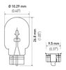 BULB 2820 12V 2W W2.1X9.5D T3.25 - image 2