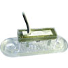 9660 LED Interior Lamp Oval Red Lens Stainless Steel Bezel - image 1