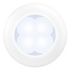 9805 LED Slimline Interior Lamp Round White Lens White Bezel 12V Each - image 1