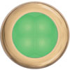 9805 LED Slimline Interior Lamp Round Green Lens Gold Bezel 24V Qty. 24 - image 1