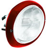 Oval 120 Xenon Work Lamp Clear Lens Red Housing Mid Range Flush Mount 12V 35W - image 1
