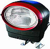 Oval 100 Xenon Work Lamp Clear Lens Black Housing w/Red Bezel Close Range w/Integrated Gen 4 Ballast 12V 35W - image 1