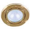 8521 Interior Lamp Round White Lens w/Brass Rim 24V - image 1