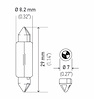 BULB 3022 12V 5W SV7-8 T2.25 8X29MM - image 1