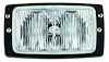 Module 6213 Halogen Work Lamp Rectangle Clear Lens Black Housing w/Flush Mount Double Beam Close Range 12V 55W - image 1