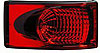 8805 Brilliant Wraparound Turn Lamp Rectangle Red Lens 12V SAE Approved - image 1