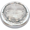 3231 Interior Lamp Round Clear Lens w/Switch 12V Chrome Bezel - image 1