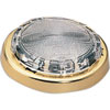 3231 Interior Lamp Round Clear Lens w/Switch 12V Brass Bezel - image 1