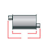 Ultra Flow Muffler In/Out: 2-1/2" - image 1