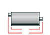 Ultra Flow SS Welded Muffler In/Out: 2-1/2" - image 1