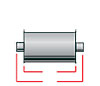 Ultra Flow SS Welded Muffler In/Out: 2-1/2" - image 1