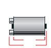Exhaust SUPER TURBO 2.25" X2.25" - image 1