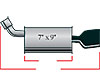 Super Turbo Muffler Direct Fit: 1992-96 Corvette 5.7L - image 1