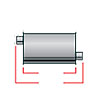 Super Turbo Muffler In/Out: 2.25" - image 1