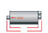 Super Turbo Muffler Direct Fit: 1984-97 Ford F-Series Trucks - image 1
