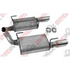 VT Dual Axle-Back Exhaust System 2.5 in. System Dual Rear Incl. VT Muffler Tail Pipe Clamps 3 in. Tips Stainless Steel - image 1