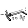 Super Turbo Axle-Back Dual Exhaust System for 2007-2018 Jeep Wrangler JK, Wrangler w/3.6L, 3.8L [Natural] - image 1