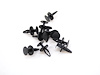 6.5mm x 17.5mm Push Pin Body Fastener Fits Select Chrysler, Dodge, Jeep and Ram Models [Black] - image 1