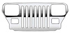 Grille with Headlight Buckets 1987-95 Jeep Wrangler YJ - image 1