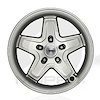 JEEP 17 X 8.5" Classic 5-Spoke Silver, 5x5" bolt pattern - image 1