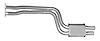 48677 Prebent Exhaust Pipe; 2001-2005 BMW 325xi, 2001-2005 BMW 330xi - image 1