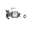 641129 Federal/EPA Catalytic Converter - Direct Fit w/ Integrated Manifold; Fits Select Ford/Mercury - image 1