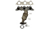 641222 Federal/EPA Catalytic Converter - Direct Fit w/ Integrated Manifold; Fits Select Mitsubishi - image 1