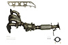 641406 Federal/EPA Catalytic Converter - Direct Fit w/ Integrated Manifold; 2004-2009 Mazda 3 Front - image 1