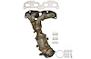 641428 Federal/EPA Catalytic Converter - Direct Fit w/ Integrated Manifold; Fits Select Nissan - image 1