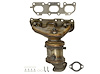 641496 Federal/EPA Catalytic Converter - Direct Fit w/ Integrated Manifold; Fits Select Kia/Hyundai - image 1