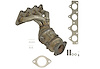 641502 Federal/EPA Catalytic Converter - Direct Fit w/ Integrated Manifold; Fits Select Kia/Hyundai - image 1